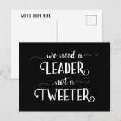 Funny Political Anti-Trump Leader Not Tweeter Joke Briefkaart (Voorkant / Achterkant)
