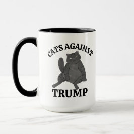 Funny Political Cat Feminist Anti-Trump Coffee Mok
