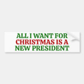 Funny Political Christmas Anti Trump Bumpersticker (Voorkant)