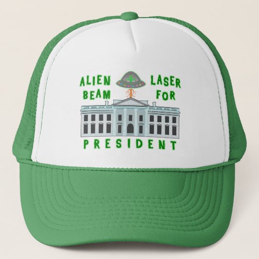 Funny Political Elecection Humor | Alienlaserstraa Trucker Pet (Voorkant)