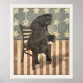 Funny Political GOP Elephant neemt het voorzitters Poster (Voorkant)