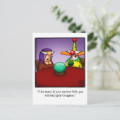 Funny Political Humor Briefkaart (Staand voorkant)