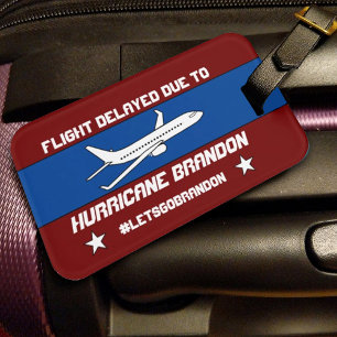 Funny Political Let's Go Hurricane Biden Walkout Bagagelabel