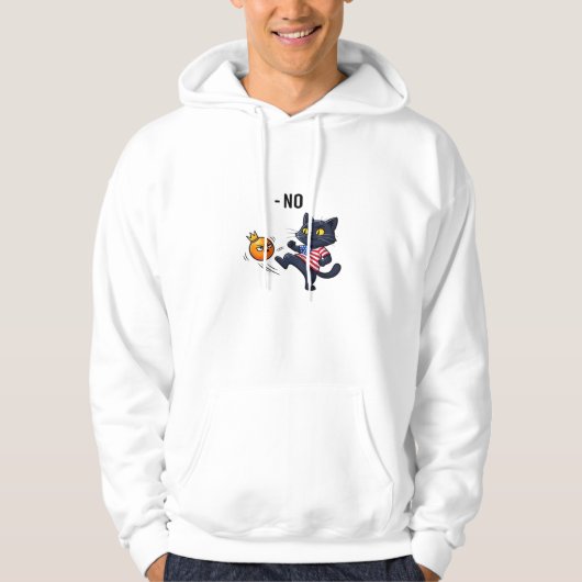 Funny Political Meme No Cat Design Hoodie (Voorkant)