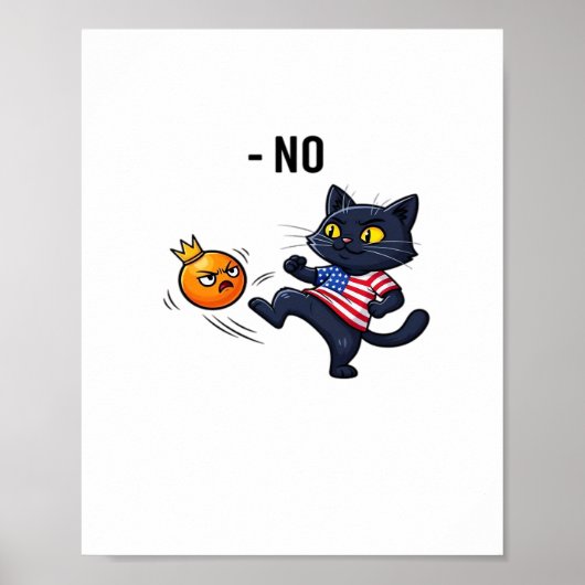 Funny Political Meme No Cat Design Poster (Voorkant)