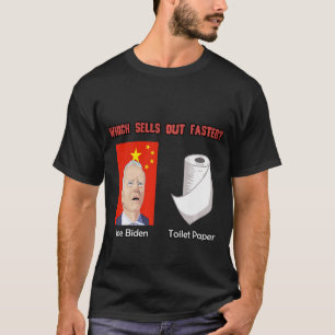Funny Political Meme Satire Sleepy Joe Biden China T-shirt
