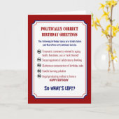 FUNNY POLITICALLY CORRECT BIRTHDAY KAART (Gele Bloem)