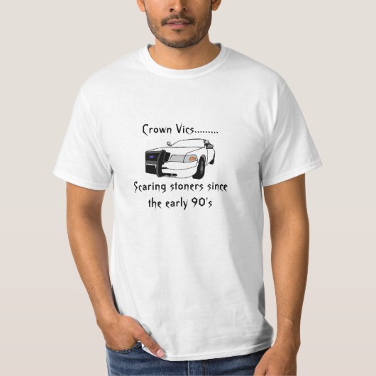 Funny politie auto shirt (Voorkant)