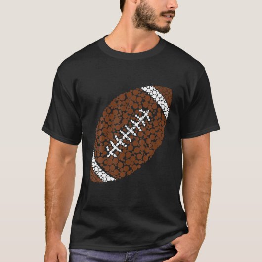 Funny Polka Dot American Football Lover Player Int T-shirt (Voorkant)