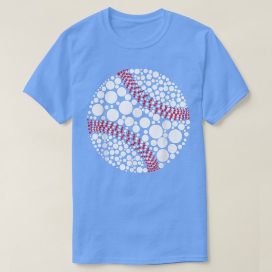 Funny Polka Dot Baseball Lover Player Internationa T-shirt (Design voorkant)