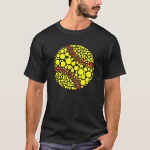 Funny Polka Dot Softball Lover Player Internationa T-shirt