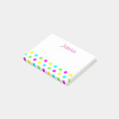 Funny Polka Dots on White Girly Name Post staat er Post-it® Notes (Schuin)