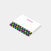 Funny Polka Dots op Black Girly Name Post Post-it® Notes (Schuin)