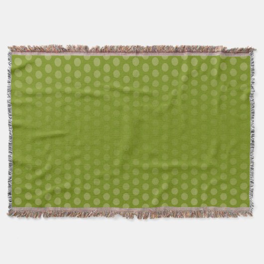 Funny Polka Dots Pattern green + jouw idee Deken (Voorkant)