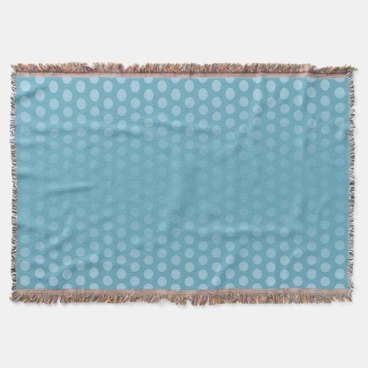 Funny Polka Dots Pattern lichtblauw en jouw idee Deken (Voorkant)