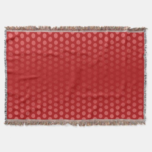 Funny Polka Dots Pattern red + jouw idee Deken (Voorkant)
