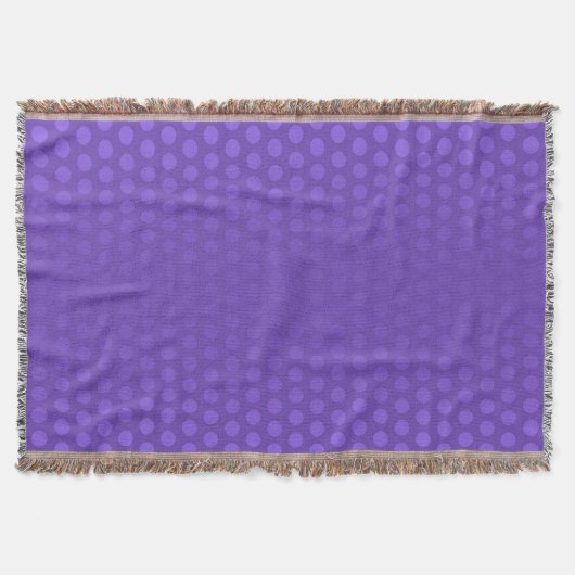 Funny Polka Dots Pattern violet + jouw idee Deken (Voorkant)