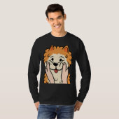 Funny Pomeranian Chubby Cheeks T-shirt (Voorkant volledig)