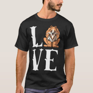 Funny Pomeranian Dog Mam Dad Love R T-shirt