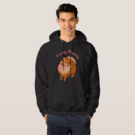 Funny Pomeranian Dog PMammammie Hoodie (Voorkant volledig)