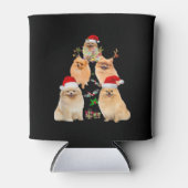 Funny Pomeranian Kerstboom Decor Ornament Cos. Blikjeskoeler (Voorkant)