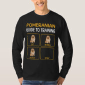 Funny Pommeren Guide to Training Dog Obedience L T-shirt (Voorkant)