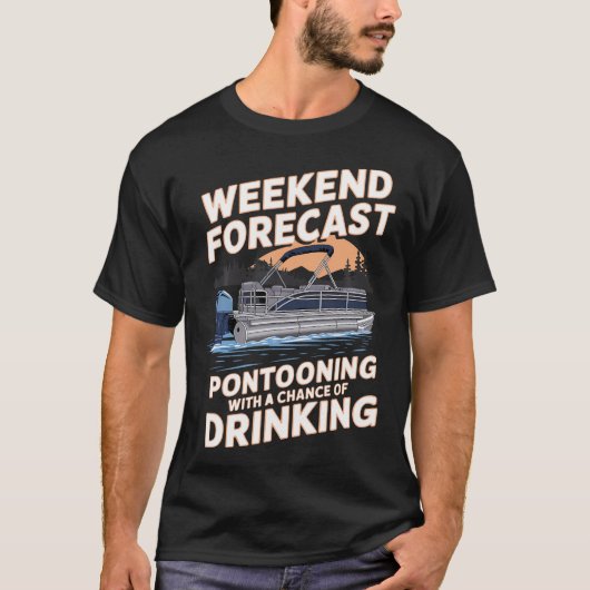 Funny Pontoon Captain Art For Men Women Pontoon Bo T-shirt (Voorkant)