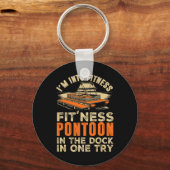 Funny Pontoon Captain Boating 1  Sleutelhanger (Voorkant)