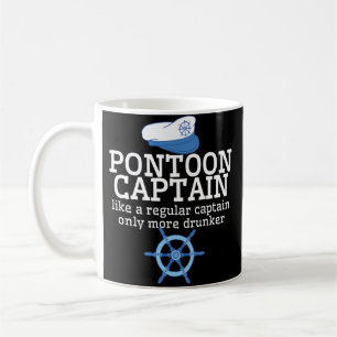 Funny Pontoon Captain Coffee Mok Sailing Boat Gift