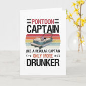 Funny Pontoon Kapitein Pontooning Gift Kaart (Gele Bloem)