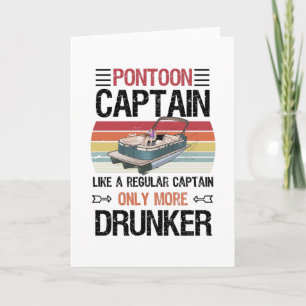 Funny Pontoon Kapitein Pontooning Gift Kaart