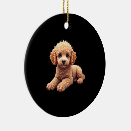 Funny Poodle Animal Lover Dogs Graphic Cute Dog Ow Keramisch Ornament (Rechts)