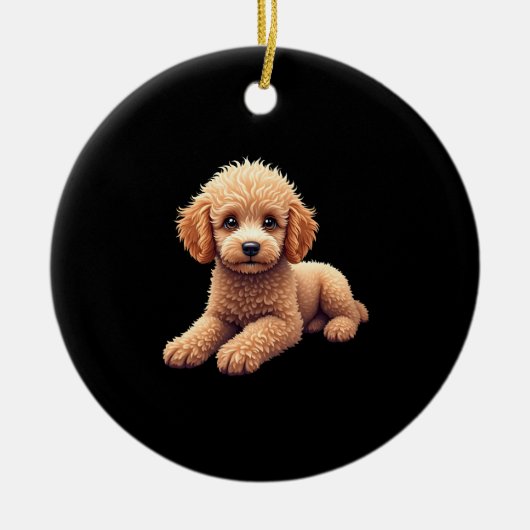 Funny Poodle Animal Lover Dogs Graphic Cute Dog Ow Keramisch Ornament (Voorkant)