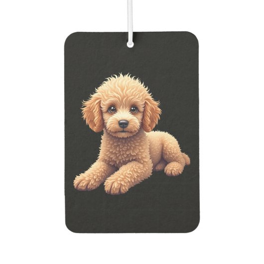 Funny Poodle Animal Lover Dogs Graphic Cute Dog Ow Luchtverfrisser (Voorkant)
