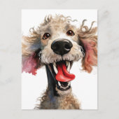 Funny Poodle Cartoon Briefkaart (Voorkant)