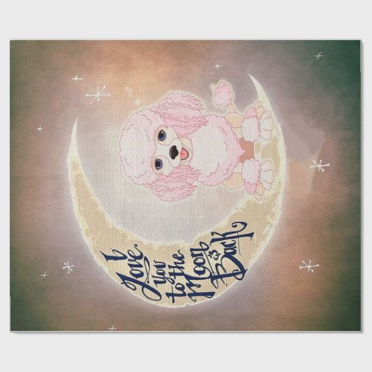 Funny Poodle | Grote vogelcadeau Cadeaupapier (Vlak)