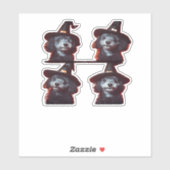Funny Poodle Halloween Costume � Cute Dog Photoboo Sticker (Vel)