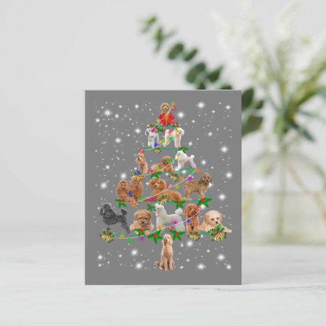 Funny Poodle kerstboom Decor Ornament Costuum (Staand voorkant)