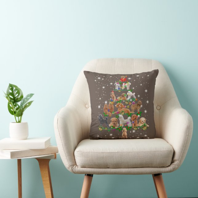 Funny Poodle kerstboom Decor Ornament Costuum Kussen (Stoel)