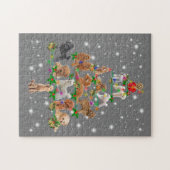 Funny Poodle kerstboom Decor Ornament Costuum Legpuzzel (Horizontaal)