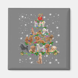 Funny Poodle kerstboom Decor Ornament Costuum Magneet