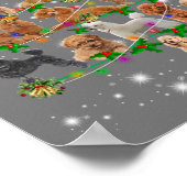 Funny Poodle kerstboom Decor Ornament Costuum Poster (Hoek)