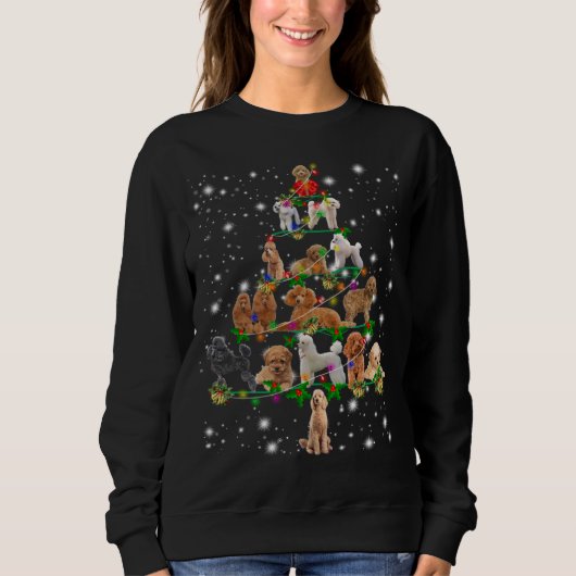 Funny Poodle kerstboom Decor Ornament Costuum Trui (Voorkant)