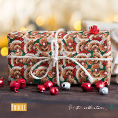Funny Poodle-kerstpatroon Cadeaupapier