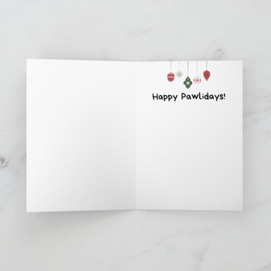 Funny Poodle op kerstcadedag Kaart (Binnen)