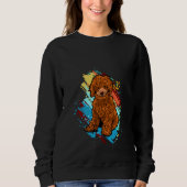 Funny Poodle Puppies Pullover (Voorkant)