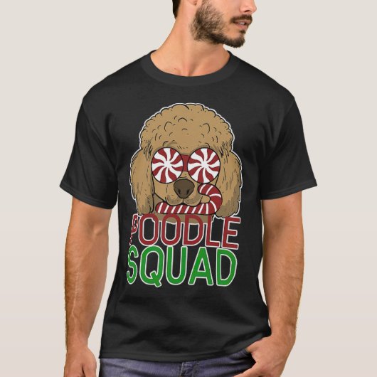 Funny Poodle Squad met Kerstmis beste vrienden kon T-shirt (Voorkant)