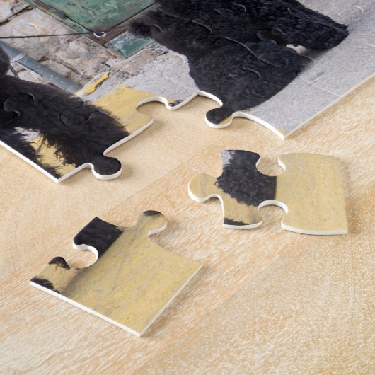 Funny poodles jigzaadpuzzel legpuzzel (Zijkant)
