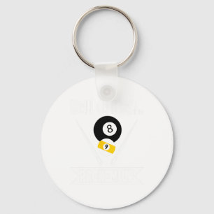 Funny Pool 9 Ball of 8 Ball Rackem Up Billiards Sleutelhanger