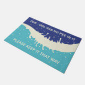 Funny Pool Area Deuren matten (Schuin)